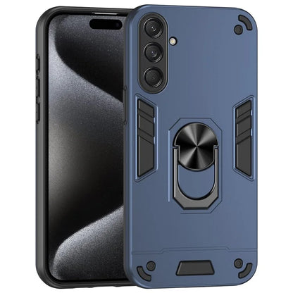 For Samsung Galaxy M55 5G Case PC+TPU Phone Cover with Rotation Ring Grip