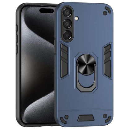 For Samsung Galaxy M15 5G Case PC+TPU Phone Cover with Ring Kickstand