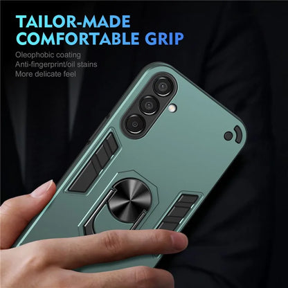 For Samsung Galaxy M15 5G Case PC+TPU Phone Cover with Ring Kickstand