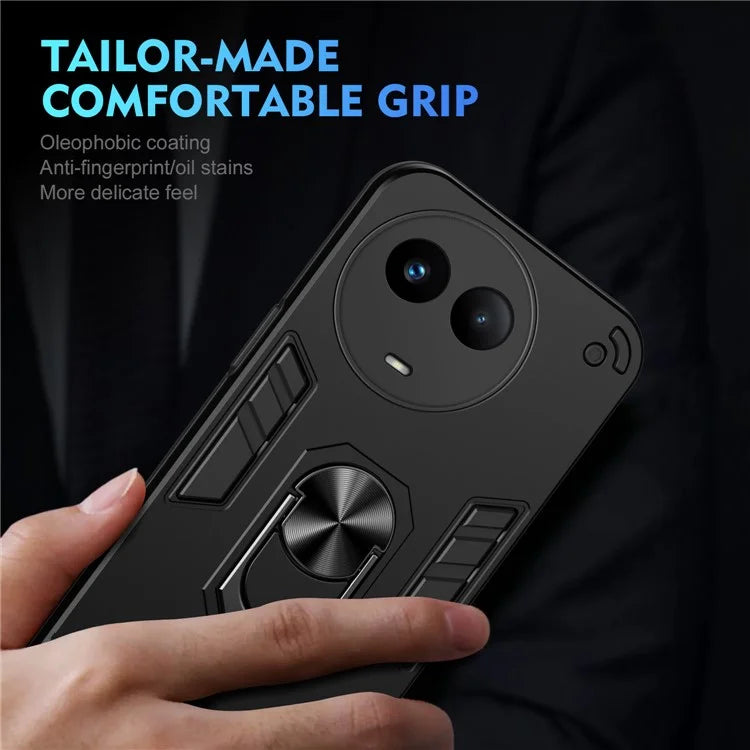 For Realme V50 5G Case Shockproof PC+TPU Phone Cover with Kickstand