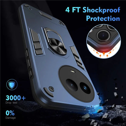 For Realme V50 5G Case Shockproof PC+TPU Phone Cover with Kickstand