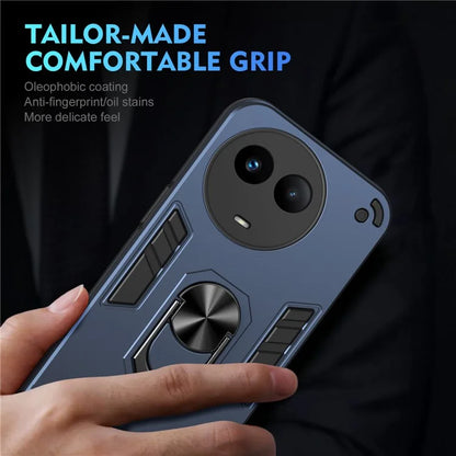 For Realme V50 5G Case Shockproof PC+TPU Phone Cover with Kickstand