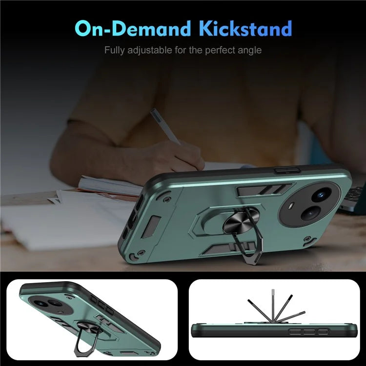 For Realme V50 5G Case Shockproof PC+TPU Phone Cover with Kickstand