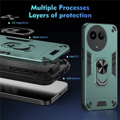 For Realme V50 5G Case Shockproof PC+TPU Phone Cover with Kickstand