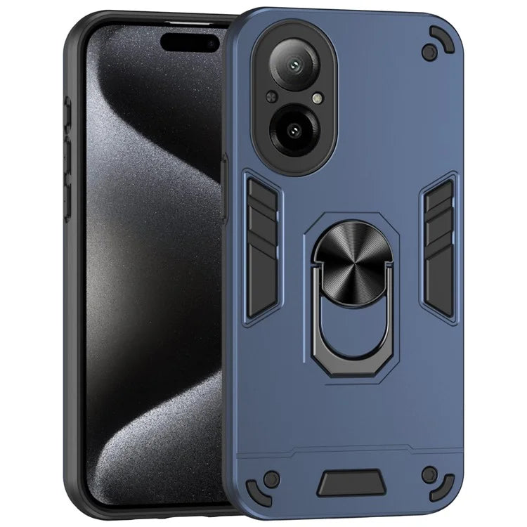 For Realme C67 4G Case Kickstand PC+TPU Shockproof Phone Cover