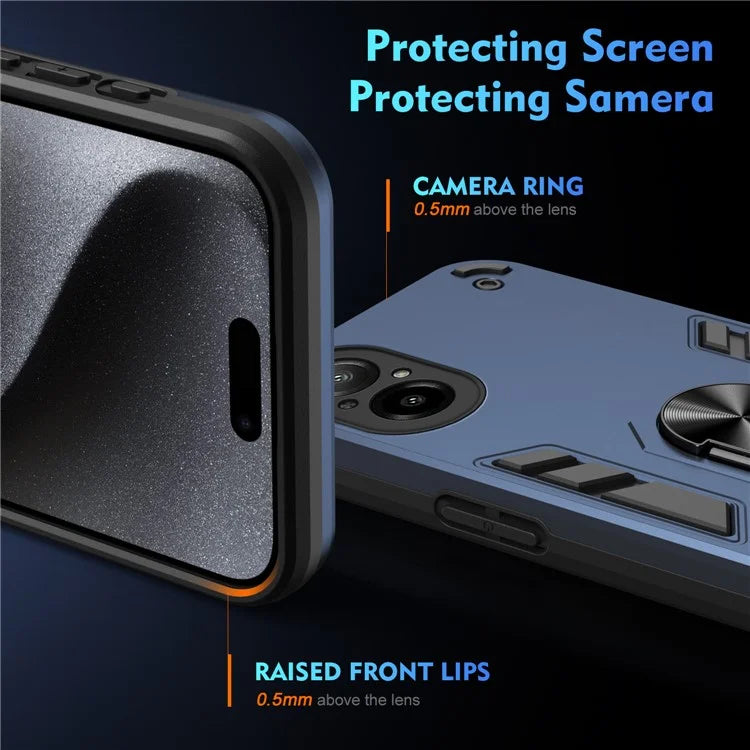 For Realme C67 4G Case Kickstand PC+TPU Shockproof Phone Cover