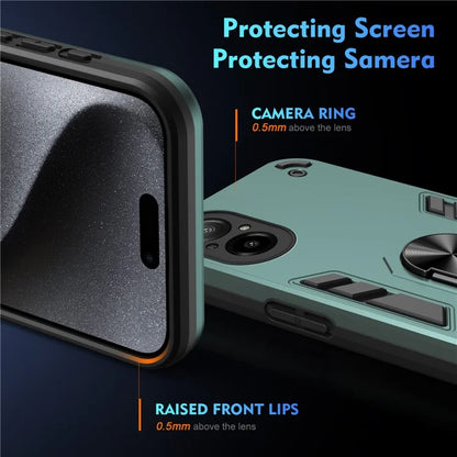For Realme C67 4G Case Kickstand PC+TPU Shockproof Phone Cover