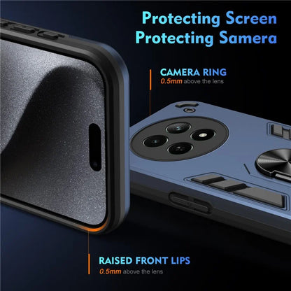 For Realme 12 5G Case PC+TPU Shockproof Phone Protective Cover Rotating Kickstand