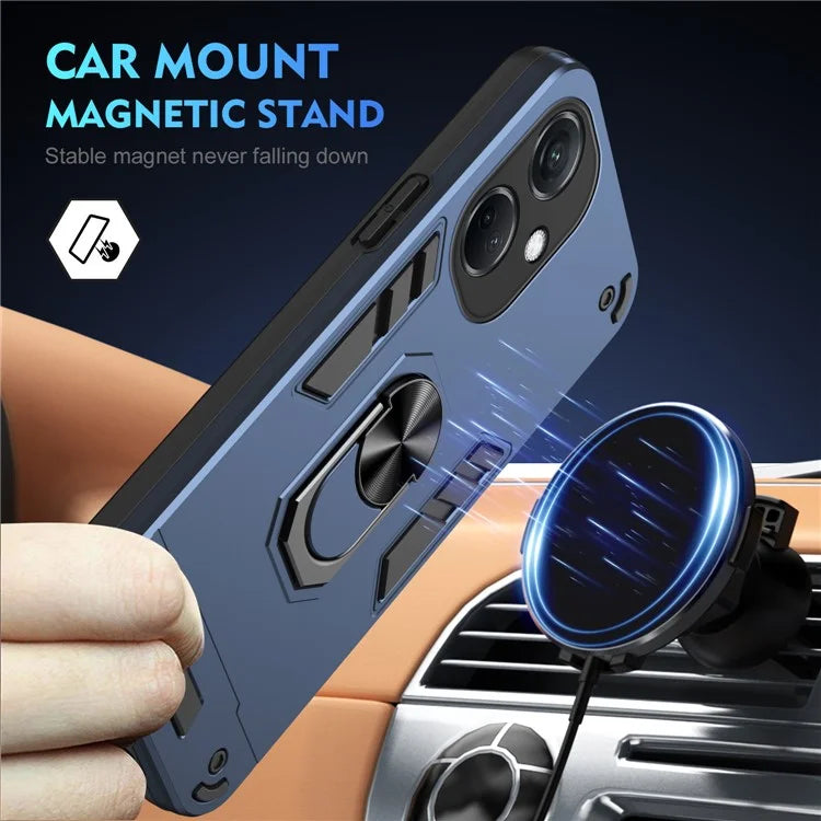 For Oppo K11 5G Case Rotating Kickstand PC+TPU Phone Shell