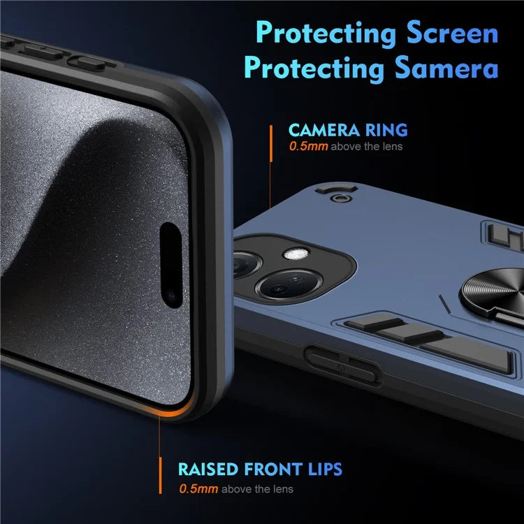 For Oppo K11 5G Case Rotating Kickstand PC+TPU Phone Shell
