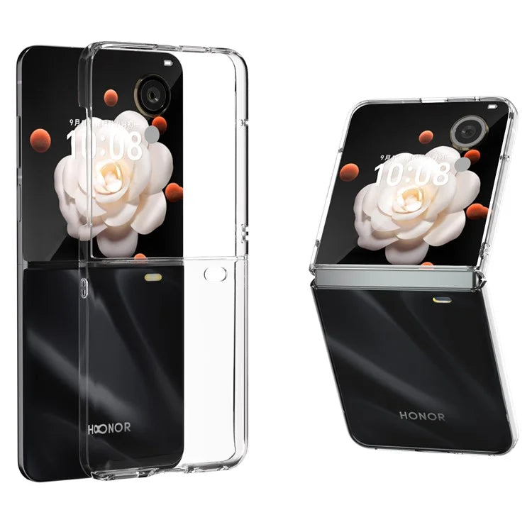 For Honor Magic V Flip 5G Clear Case Hard PC Anti-Scratch Phone Cover