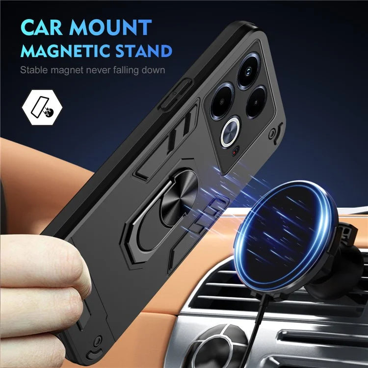 For Infinix Note 40 Slim Case Kickstand Car Mount Phone Case