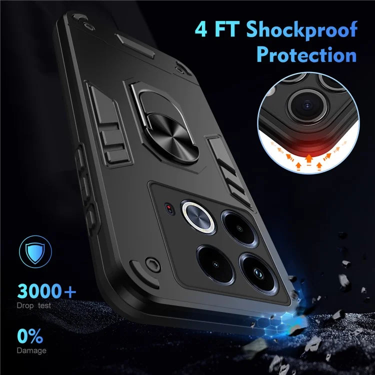 For Infinix Note 40 Slim Case Kickstand Car Mount Phone Case