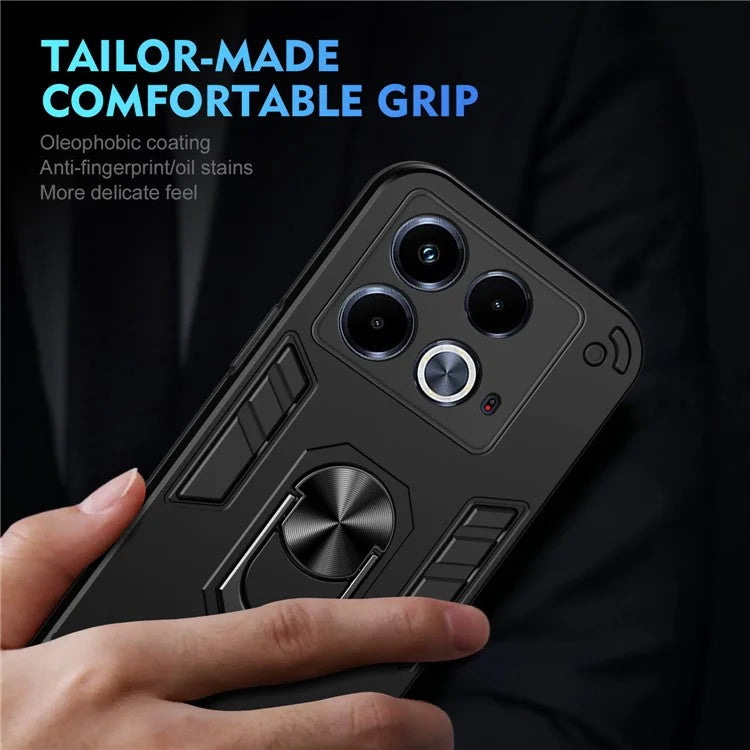 For Infinix Note 40 Slim Case Kickstand Car Mount Phone Case