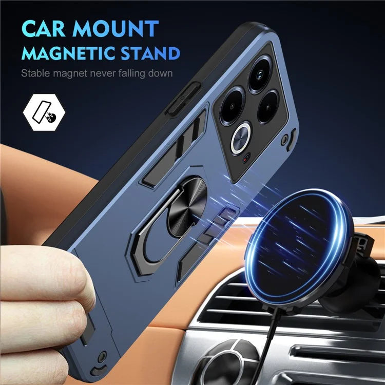 For Infinix Note 40 Slim Case Kickstand Car Mount Phone Case