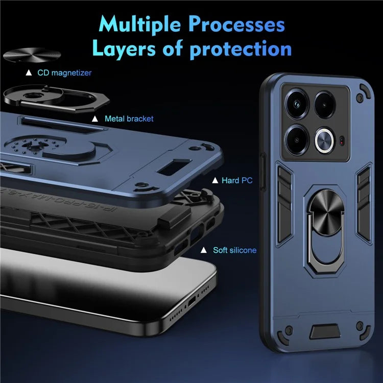 For Infinix Note 40 Slim Case Kickstand Car Mount Phone Case