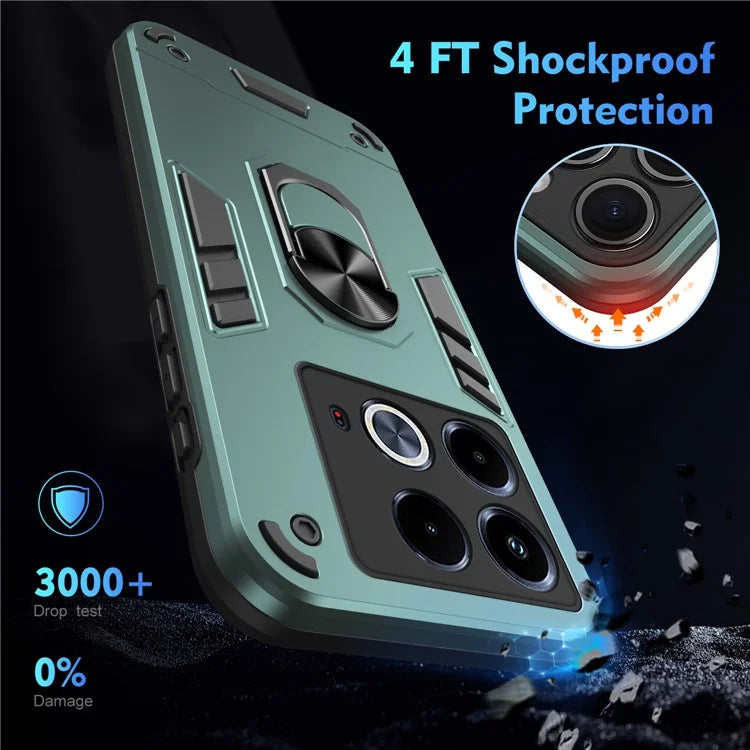 For Infinix Note 40 Slim Case Kickstand Car Mount Phone Case