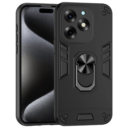 For itel S23+ Case Kickstand Hard PC Soft TPU Protective Phone Cover