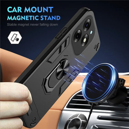 For itel S23+ Case Kickstand Hard PC Soft TPU Protective Phone Cover