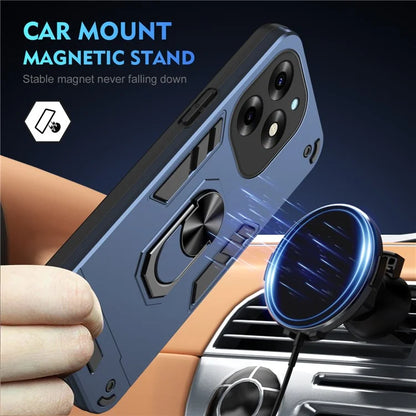 For itel S23+ Case Kickstand Hard PC Soft TPU Protective Phone Cover