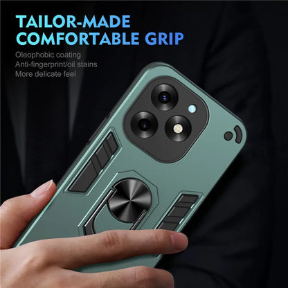 For itel S23+ Case Kickstand Hard PC Soft TPU Protective Phone Cover