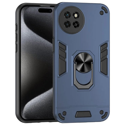 For itel S23 Case Dual Layer Hybrid PC+TPU Kickstand Phone Cover