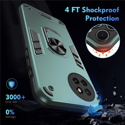 For itel S23 Case Dual Layer Hybrid PC+TPU Kickstand Phone Cover