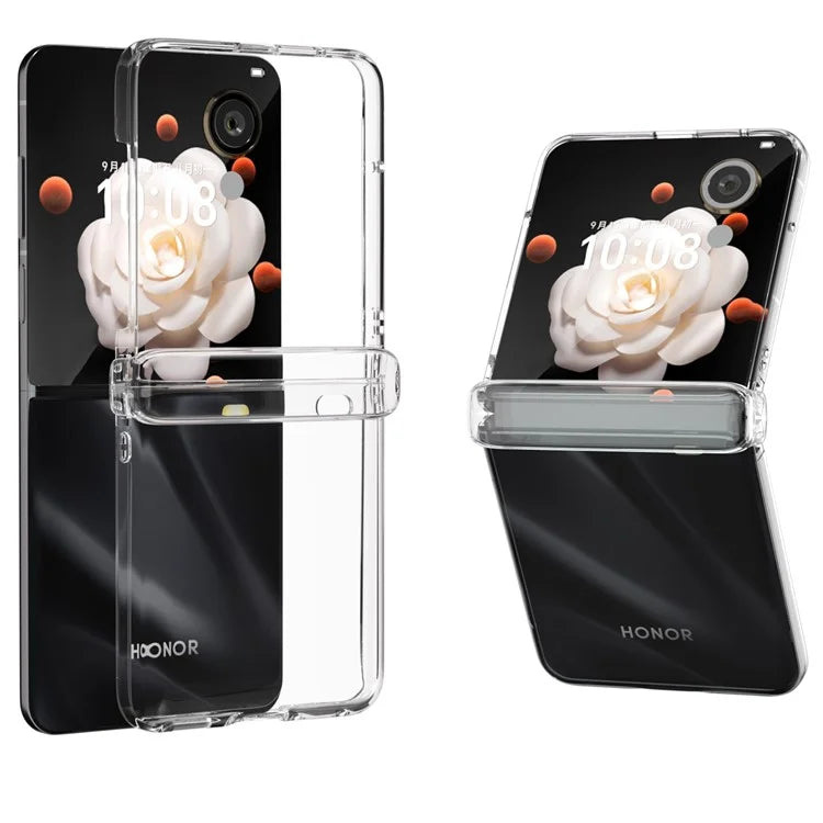 For Honor Magic V Flip 5G Case Anti-Drop Transparent Hard PC Phone Cover