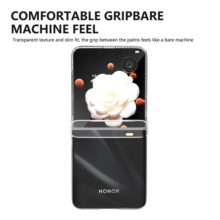 For Honor Magic V Flip 5G Case Anti-Drop Transparent Hard PC Phone Cover