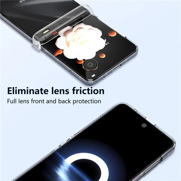 For Honor Magic V Flip 5G Case Anti-Drop Transparent Hard PC Phone Cover