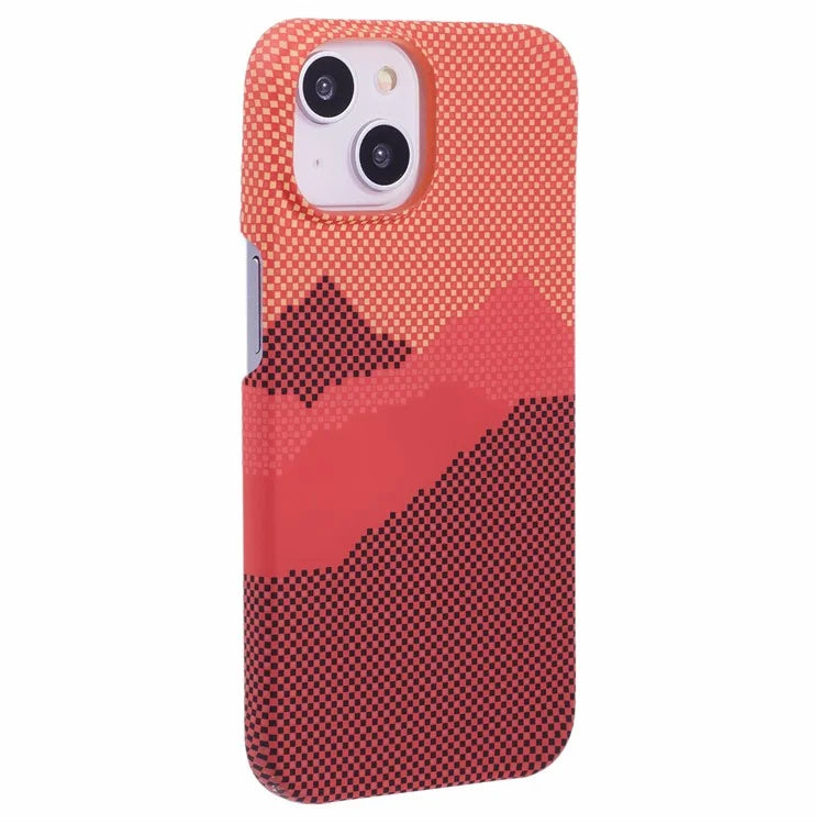 For iPhone 15 Case Water Transfer Printing Luminous Anti-Scratch PC Cell Phone Cover