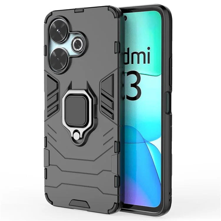 For Xiaomi Redmi 13 4G Case Armor  PC+TPU Phone Cover with Ring Kickstand