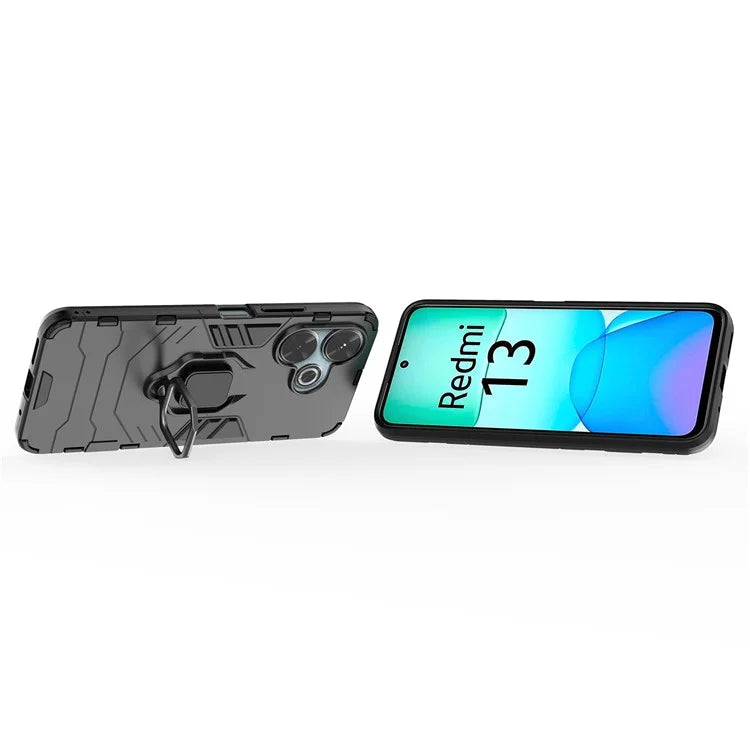 For Xiaomi Redmi 13 4G Case Armor  PC+TPU Phone Cover with Ring Kickstand