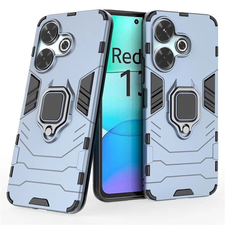 For Xiaomi Redmi 13 4G Case Armor  PC+TPU Phone Cover with Ring Kickstand