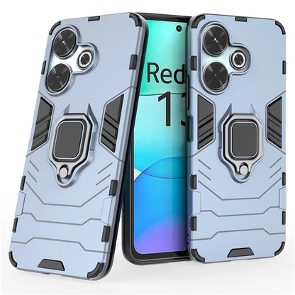 For Xiaomi Redmi 13 4G Case Armor  PC+TPU Phone Cover with Ring Kickstand