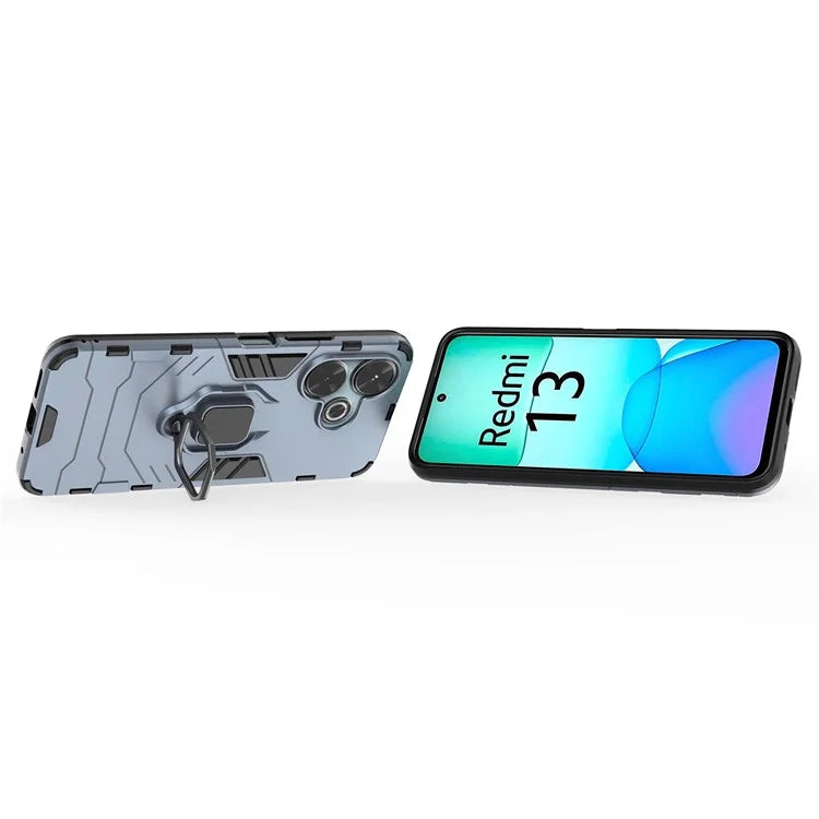 For Xiaomi Redmi 13 4G Case Armor  PC+TPU Phone Cover with Ring Kickstand