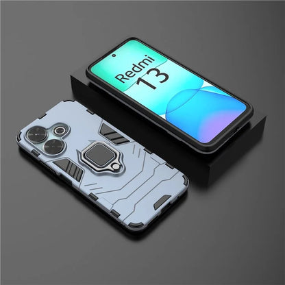 For Xiaomi Redmi 13 4G Case Armor  PC+TPU Phone Cover with Ring Kickstand