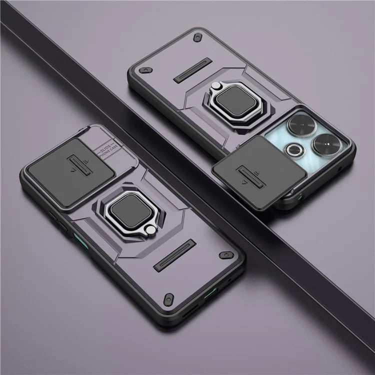 For Xiaomi Redmi 13 4G Case Camshield Kickstand PC+TPU Phone Cover