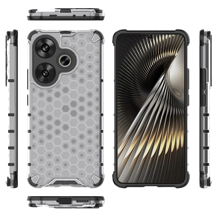 For Xiaomi Redmi Turbo 3 5G / Poco F6 5G Case Drop Protection Honeycomb PC+TPU Phone Cover