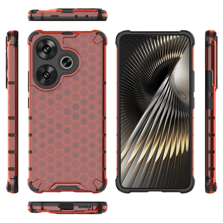 For Xiaomi Redmi Turbo 3 5G / Poco F6 5G Case Drop Protection Honeycomb PC+TPU Phone Cover