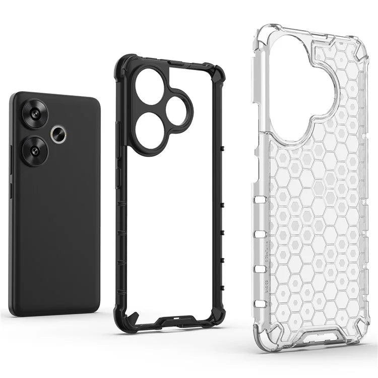 For Xiaomi Redmi Turbo 3 5G / Poco F6 5G Case Drop Protection Honeycomb PC+TPU Phone Cover