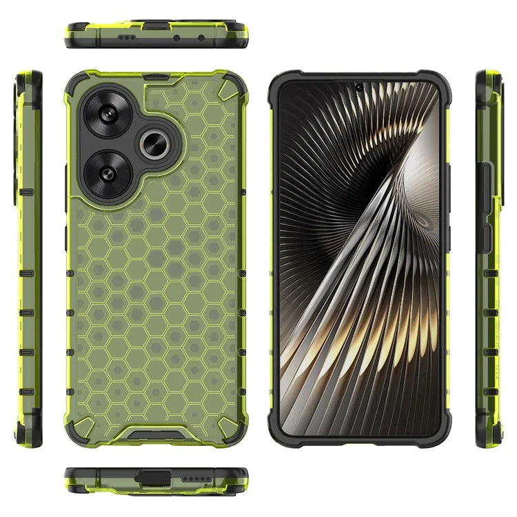 For Xiaomi Redmi Turbo 3 5G / Poco F6 5G Case Drop Protection Honeycomb PC+TPU Phone Cover