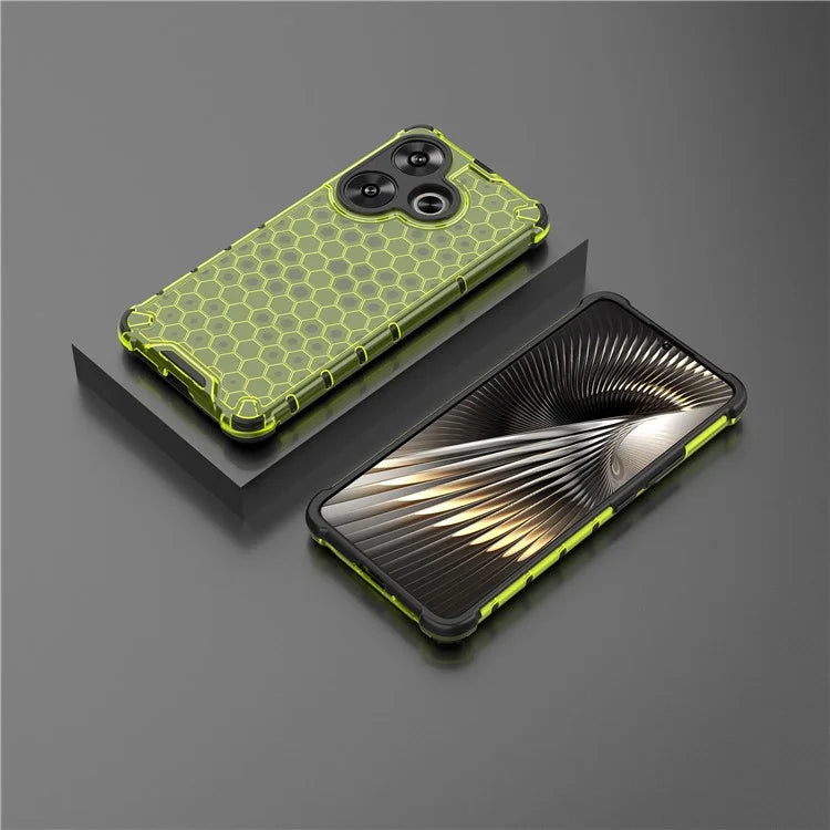 For Xiaomi Redmi Turbo 3 5G / Poco F6 5G Case Drop Protection Honeycomb PC+TPU Phone Cover