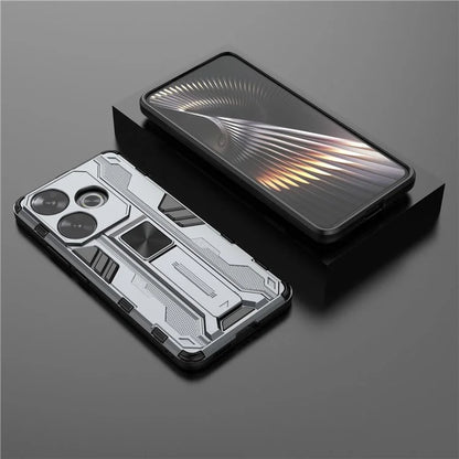 For Xiaomi Redmi Turbo 3 5G / Poco F6 5G Case PC + TPU Tough Armor Phone Cover with Kickstand