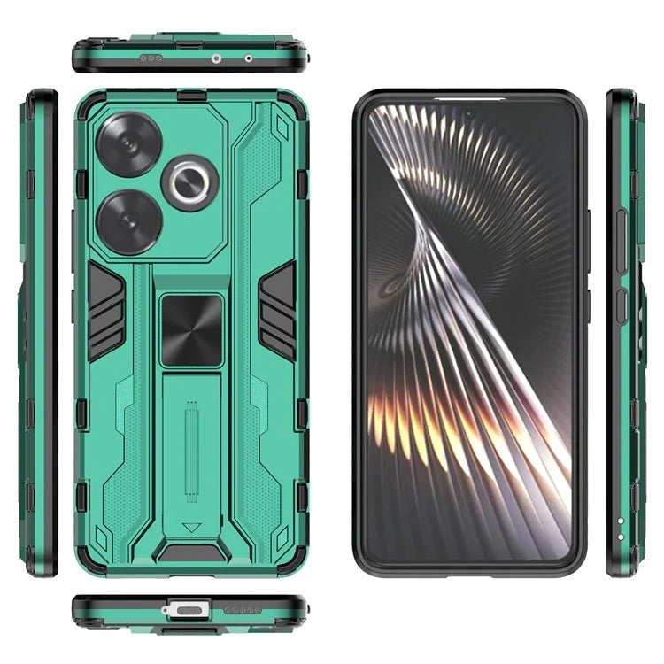 For Xiaomi Redmi Turbo 3 5G / Poco F6 5G Case PC + TPU Tough Armor Phone Cover with Kickstand