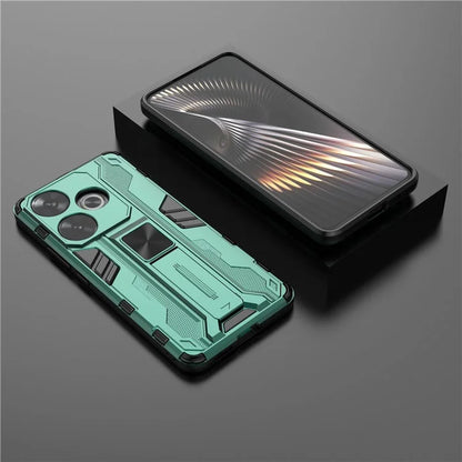 For Xiaomi Redmi Turbo 3 5G / Poco F6 5G Case PC + TPU Tough Armor Phone Cover with Kickstand