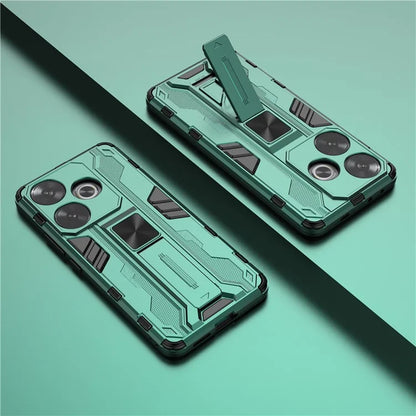 For Xiaomi Redmi Turbo 3 5G / Poco F6 5G Case PC + TPU Tough Armor Phone Cover with Kickstand