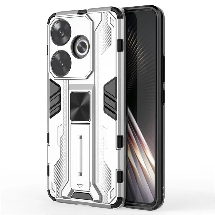 For Xiaomi Redmi Turbo 3 5G / Poco F6 5G Case PC + TPU Tough Armor Phone Cover with Kickstand