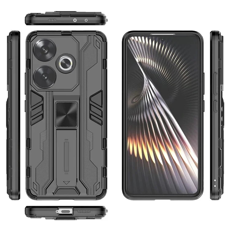 For Xiaomi Redmi Turbo 3 5G / Poco F6 5G Case PC + TPU Tough Armor Phone Cover with Kickstand
