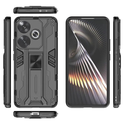 For Xiaomi Redmi Turbo 3 5G / Poco F6 5G Case PC + TPU Tough Armor Phone Cover with Kickstand